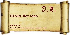 Dinka Mariann névjegykártya