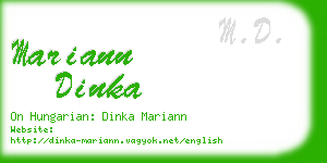 mariann dinka business card